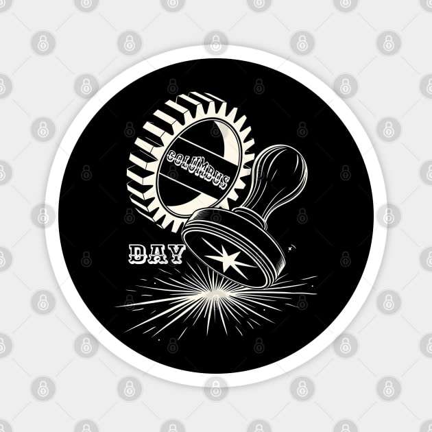 The U.S. Columbus day Magnet by stitchloom